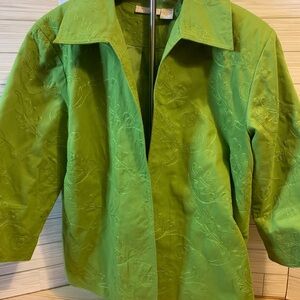 Tweeds Lime Green Embroidered Blazer